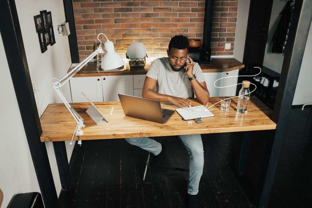 Man at desk