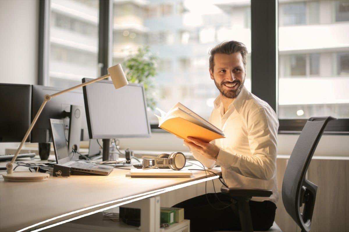 Man at desk